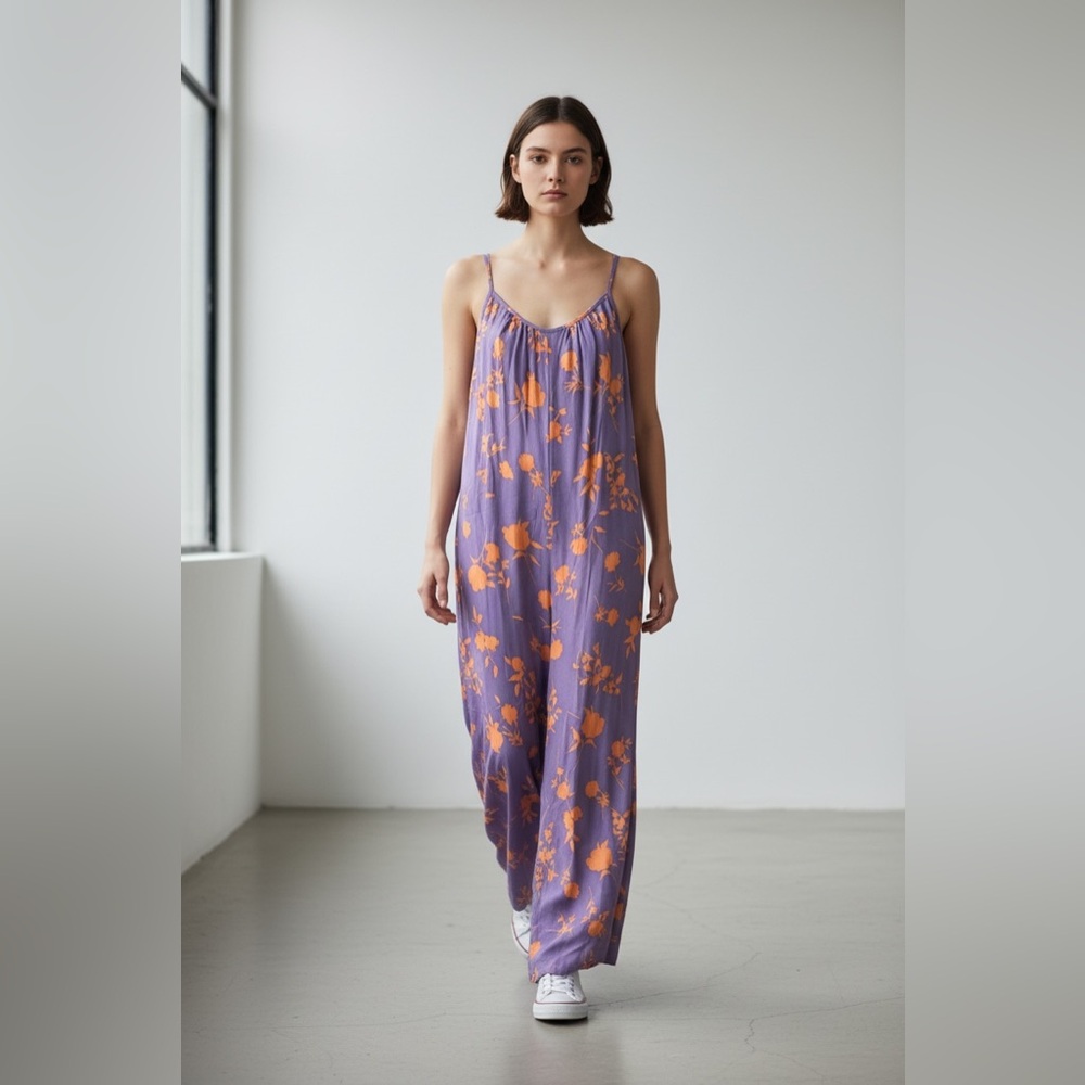 Floral Purple Jumpsuit
